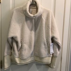 New Athleta teddy zip jacket with tag